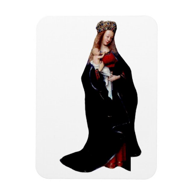 Jan van Eyck - Madonnan i kyrkan Finkonst Magnet (Vertikal)