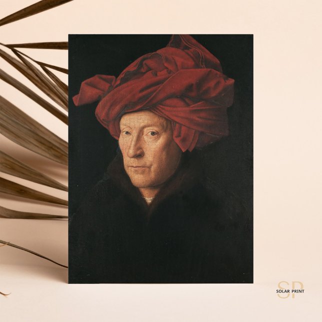 Jan van Eyck Porträtt från en man i Röda Turban Vykort (Skapare uppladdad)