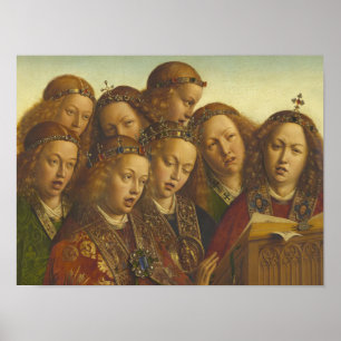 Jan van Eyck Singing änglar Ghent CC0062 Poster