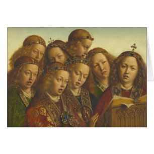 Jan van Eyck Singing änglar Ghent CC0835 Hälsningskort
