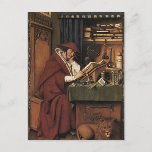 Jan van Eyck- St Jerome i sin studie Vykort