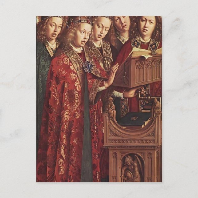 Jan van Eyck- The Gent Altar (detaljer) Vykort (Framsida)