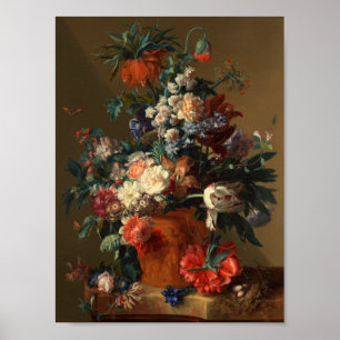 Jan Van Huysum - Vas från blommor Poster