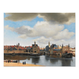 Jan Vermeer - beskåda på Delft Fototryck