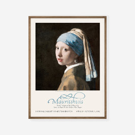 Jan Vermeer Girl med Pearl Earring Art Exhibit Poster