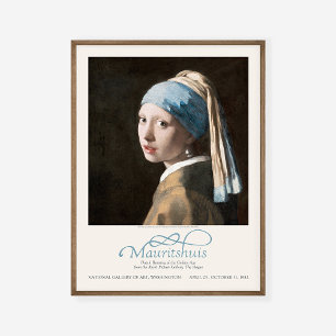 Jan Vermeer Girl med Pearl Earring Art Exhibit Poster