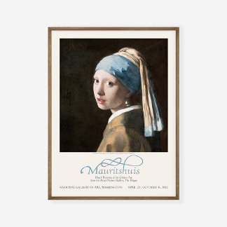 Jan Vermeer Girl med Pearl Earring Art Exhibit Poster