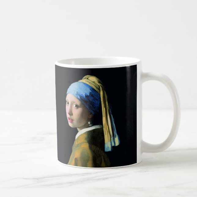 Jan Vermeer Girl with a Pearl Earring Baroque Art Kaffemugg (Höger)