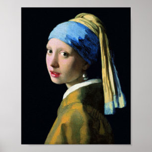 Jan Vermeer Girl with a Pearl Earring Baroque Art Poster