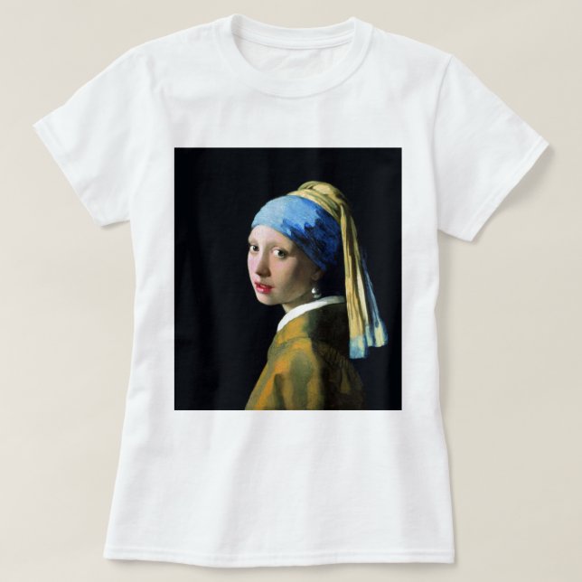 Jan Vermeer Girl with a Pearl Earring Baroque Art Tröja (Design framsida)