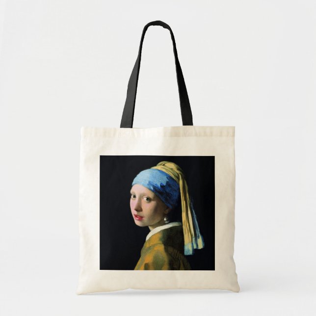 Jan Vermeer Girl with a Pearl Earring Baroque Art Tygkasse (Framsidan)