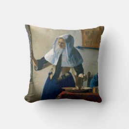 Jan VerMeer kvinna porträtt berömd Dutch på Kudde
