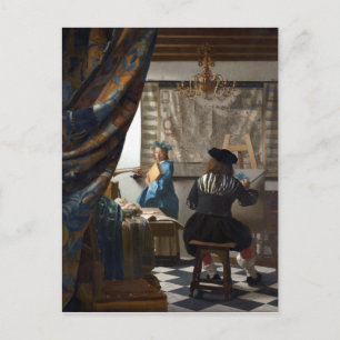 Jan Vermeer Målandets konst Vykort