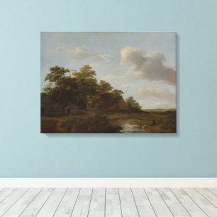Jan Vermeer van Haarlem, Landskap med en gård Canvastryck