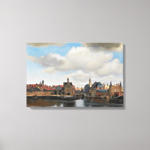 Jan Vermeer - Visa på Delft Canvastryck