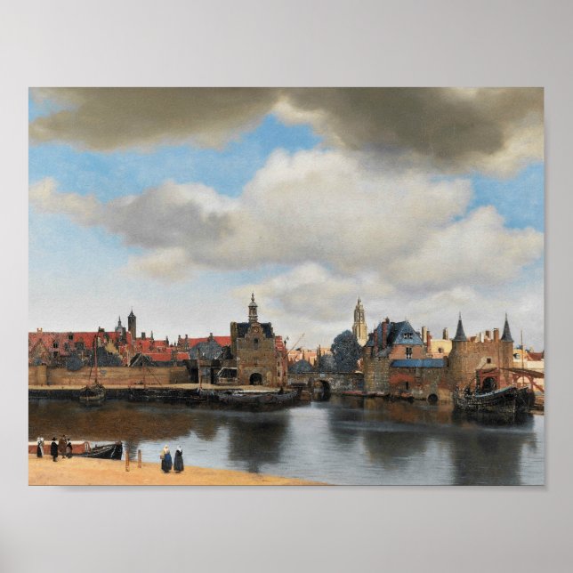 Jan Vermeer - Visa på Delft Poster (Framsidan)