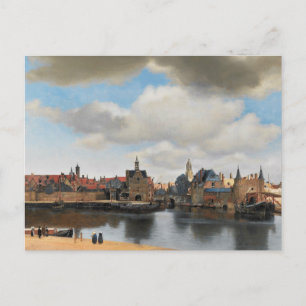 Jan Vermeer - Visa på Delft Vykort