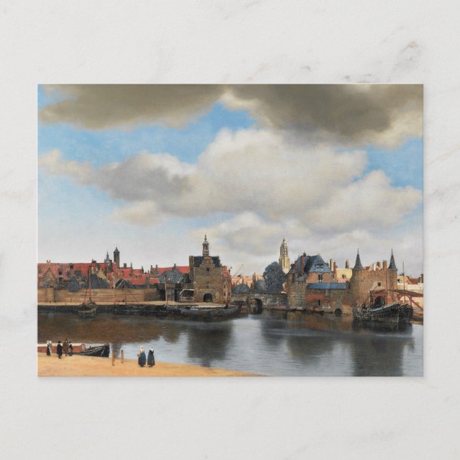 Jan Vermeer - Visa på Delft Vykort (Framsida)