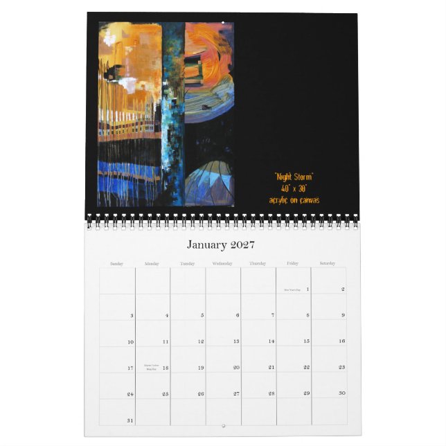 Jana Sanchez konstkalender 2010 Kalender (Jan 2027)