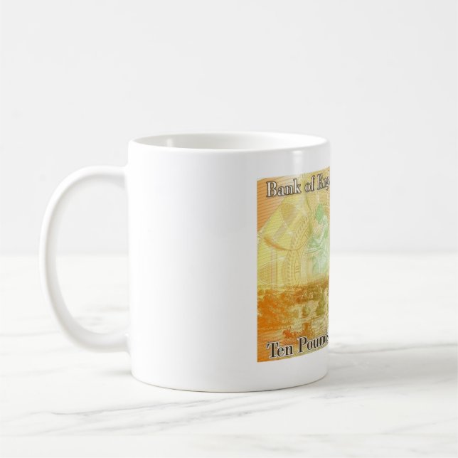 Jane Austen £10 noterar kaffemuggen Kaffemugg (Vänster)