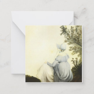 Jane Austen akvarellporträtt Anteckningskort
