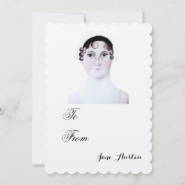 Jane Austen akvarellporträtt inbjudan. Inbjudningar
