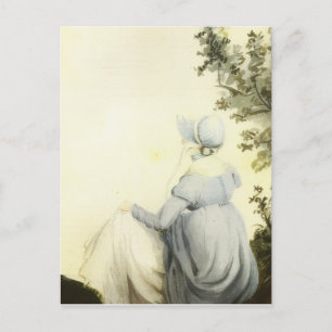 Jane Austen akvarellporträtt Vykort