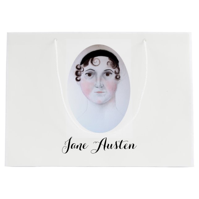 Jane Austen akvarellporträttsbokväska. (Framsidan)