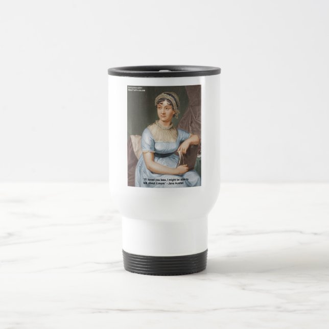 Jane Austen Älskade Dig Mindre Citat På Gåvor & Ko Resemugg (Center)