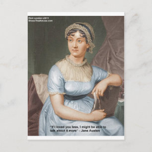 Jane Austen Älskade Dig Mindre Citat På Gåvor & Ko Vykort