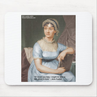 Jane Austen älskade dig mindre Citat på presenter Musmatta