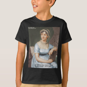 Jane Austen älskade dig mindre Citat på presenter T Shirt