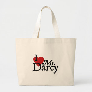 Jane Austen ÄLSKAR JAG Herr Darcy Jumbo Tygkasse