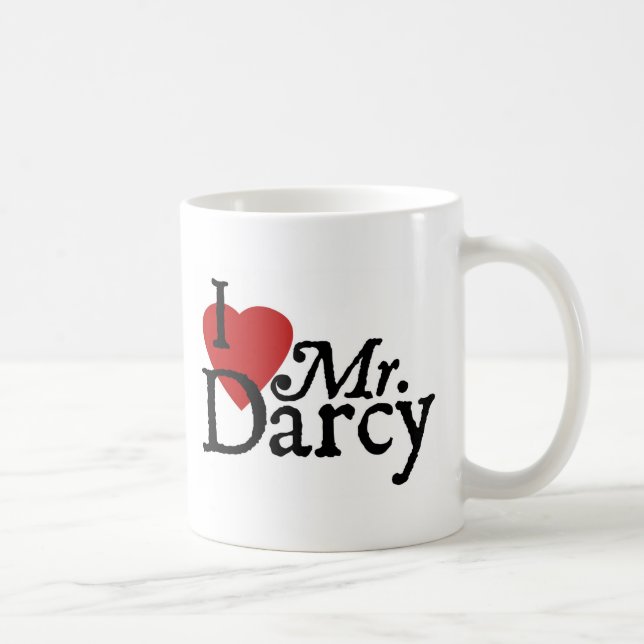 Jane Austen ÄLSKAR JAG Herr Darcy Kaffemugg (Höger)