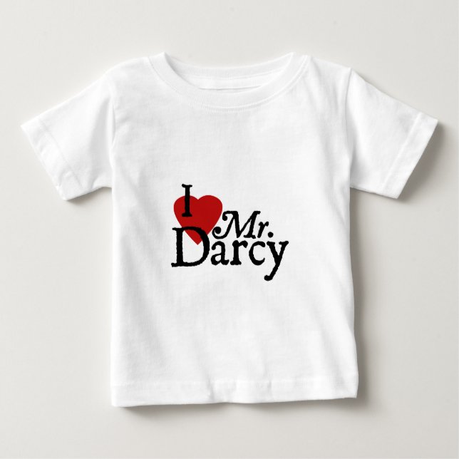 Jane Austen ÄLSKAR JAG Herr Darcy T Shirt (Framsida)