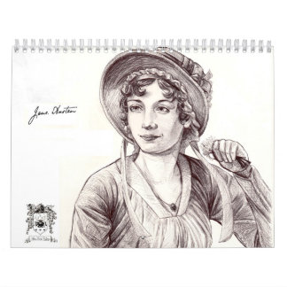 Jane Austen anpassningsbar med en leende Kalender