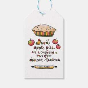 Jane Austen Apple Paj Baking Quote Presentetikett