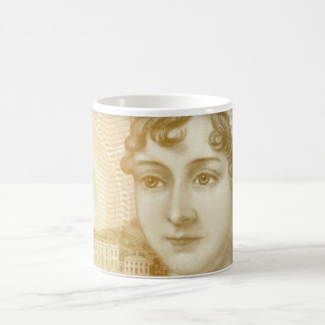 Jane Austen, banksedel, bok älskare Kaffemugg (Center)