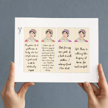 Jane Austen Berömd citerar Papper DIY Bokmärken