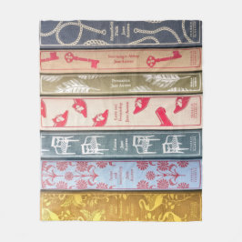Jane Austen Books Throw Blanket Fleecefilt