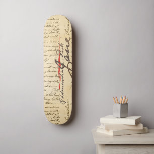 Jane Austen Brev Mini Skateboard Bräda 18,5 Cm