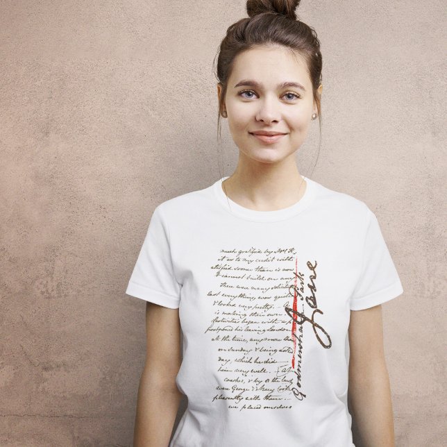 Jane Austen Brev T Shirt (Skapare uppladdad)