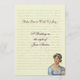 Jane Austen Bröllopsfirande Citat Inbjudningar
