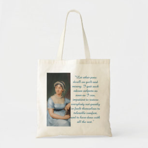 Jane Austen-citat (Blå) Tygkasse