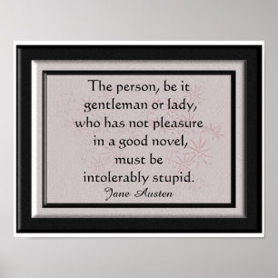 Jane Austen-citat - konsttryck Poster