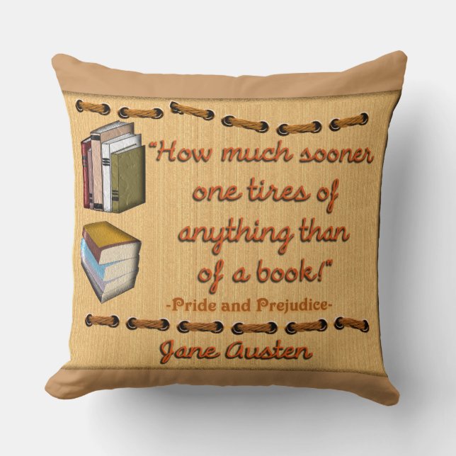 Jane Austen-citat - kudde (Framsida)