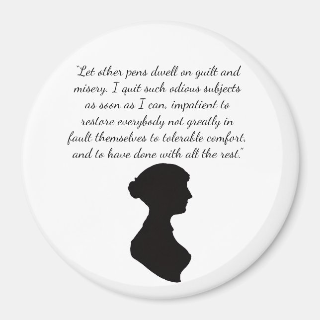 Jane Austen Citat Magnet (Framsidan)