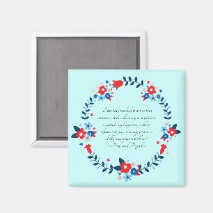Jane Austen Citat om Lycka, Stolthet och Fördom Magnet