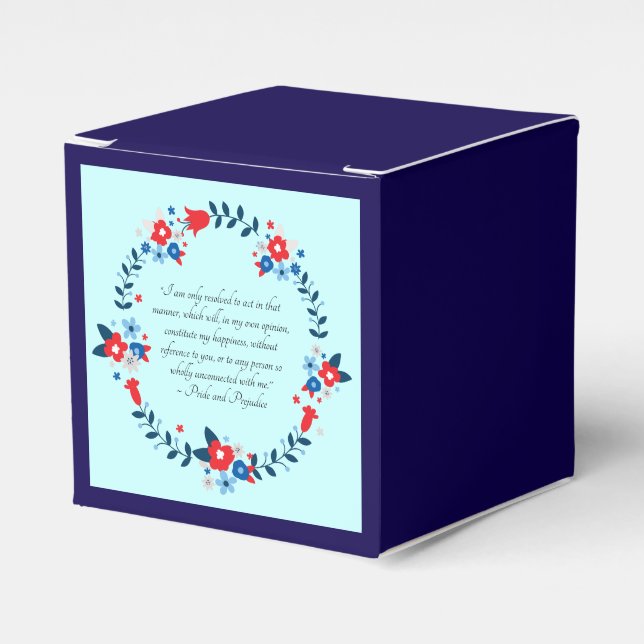 Jane Austen Citat om Lycka, Stolthet och Fördom Presentaskar (Framsidan Sidan)