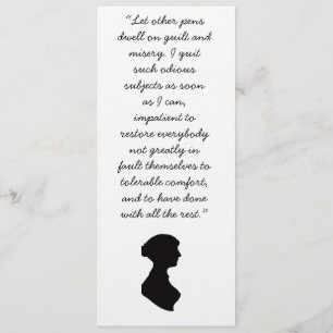 Jane Austen-citat om skrivande Inbjudningar